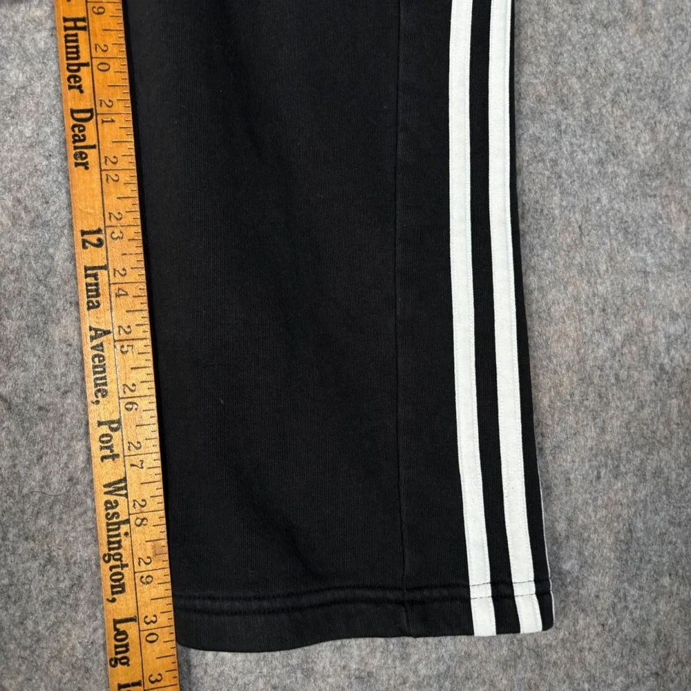 Adidas Sweatpants Men S Black 3-Stripe Fleece Joggers Athletic Loungewear Pants
